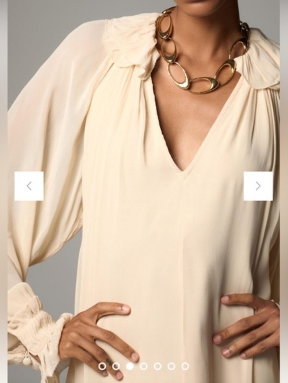 NWT Anthropologie Maxi V-Neck Dress - Picture 3 of 9